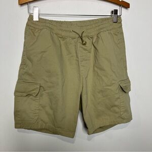 ASOS khaki pull on cargo shorts casual trendy preppy‎ neutral mens size small